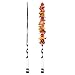 Antallcky 12 Pack Kabob Skewers BBQ Barbecue Skewers Stainless Steel Sticks Heavy Duty Large Wide Reusable with Nonslip Ring Handle Ideal for Shish Kebab Chicken Shrimp and Vegetables (22 inch)