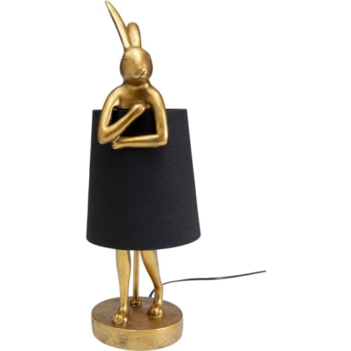 Kare Design Lamp dier konijn goud en zwart 50 cm