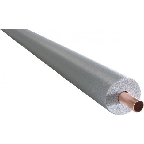 Pack of 3 x 2 Metre Lengths of 13mm Wall 15mm Pipe Climaflex Total 6 Metres Polyethylene Pipe Insulation (Silver)