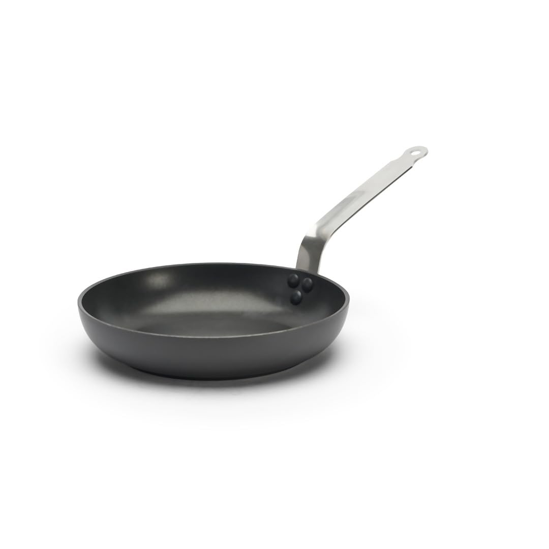De Buyer - Choc Intense Non-Stick Round Aluminium Frying Pan - Diameter 24 cm -, Matt Black