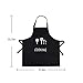 2 Pack Cooking Apron with Pockets, Waterproof Black and White Kitchen Apron, Adjustable BBQ Apron for Women Men…