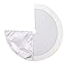 Alice Doria 48 inch Silver and White Christmas Tree Skirt with Silver Wrinkled Satin Layer and White Faux Fur Trim Border