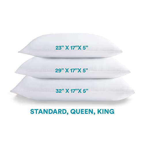 Sleep Innovations Reversible Pillow Cooling Gel Memory Foam And Classic Memory Foam, King Size