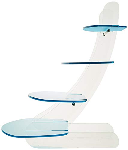 Martellato COD. 32715 Plexiglass Catering Stairs Cake Stand, Blue, Transparent - Thumbnail 2