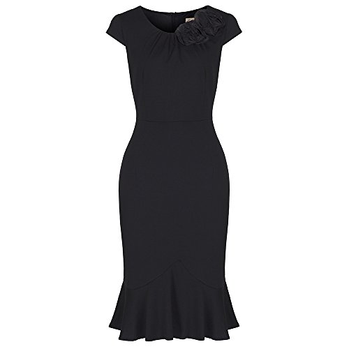 Black jersey wiggle dress Clearance