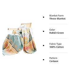 MEJU Boho Bunny Rabbit Green Muslin Lightweight