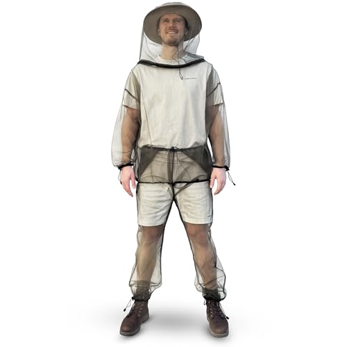 Universal Backpackers Anti-Insect Mosquito Net Suit – Mesh Jacket & Trousers for Men and Women – Durable Outdoor Clothing