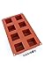 Oggibox 8-Cavity Square Cube Silicone Mold for Soap, Cake, Bread, Cupcake, Cheesecake, Cornbread, Muffin, Brownie, and More…