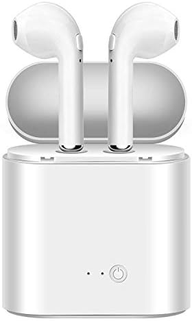 Mobspy Wireless Bluetooth i7 Sports Airpod Earphone with Portable Charging Case for Android/iOS Devices- White