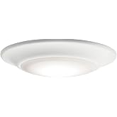 Kichler Gen 1 LED Downlight in White, 6” Ceiling Flush Mount Interior Dimmable Light, 3000K, (6” x 1.5”), 43878WHLED27