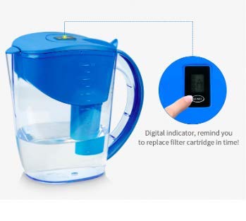 With 3 Filters ALKALINE pH PLUS BLUE ionized Water PITCHER, 3.5 L 6 Month Supply By WellBlue.