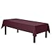 Gee Di Moda Rectangle Tablecloth - 60 x 102 Inch Burgundy Table Cloth for 6 Foot Rectangle Table - Heavy Duty Washable Fabric - for 6 Ft Buffet Table, Holiday Party, Dinner, Wedding & Baby Shower