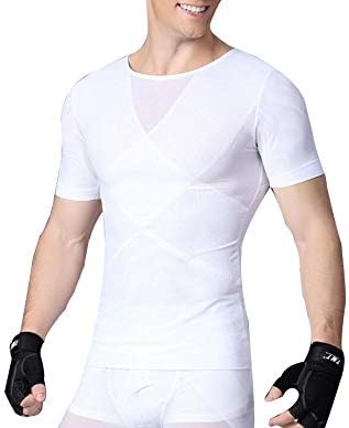 QQA Hombres compresión Camisa Chaleco Entrenador de Cintura de Sudor Malla Chaleco elástico Escultor de Cuerpo Ropa Interior,L: Amazon.es: Hogar