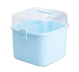 Portable Handheld Family Medicine Cabinet First Aid Kit Storage Box Blue