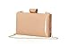 Faux Nude Patent Leather Purse Candy Nude Clutch Purse For Women, Shiny Solid Patent Nude Clutch with Top Clasp