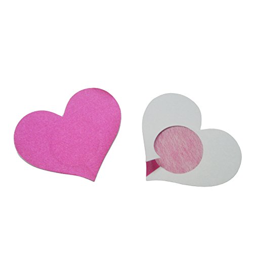 Heart Shape Nipple Covers Satin Adhesive Breast Pasties Petals - Thumbnail 2
