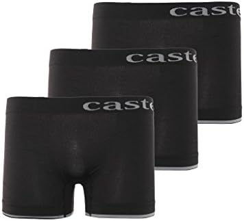Premium Hypoallergenic Cotton Men's Underwear Seamless Boxers Textured 3 Pack (Medium, Black)