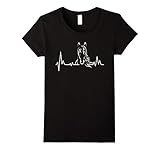 Women's Horse Heartbeat Tshirt - Horse Lovers Shirt Medium Black