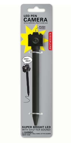 Kikkerland Camera LED Ballpoint Pen (4415C)