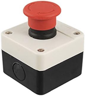 Red Sign Mushroom Emergency Stop Push Button Switch Station 1 NC Normally Closed