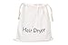 Extra Large 13.5 x 13.5in Professional Grade Hotel Style Cotton Drawstring Hair Dryer Bag- Ideal Storage For Curling Irons, Straighteners, Toiletry, Brushes- Airbnb Yoga Class Gym Organizer Bag