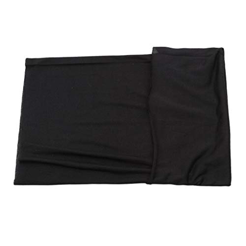 Potelin Outdoor Multi-Function Headwear Seamless Solid Color Headscarf Monochrome Collar,Black Durable and Useful