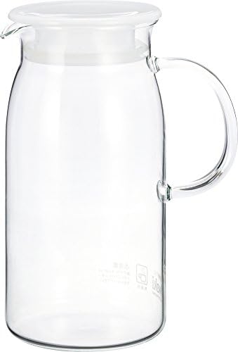 Iwaki イワキ 耐熱ガラス ピッチャー 冷水筒 ホワイト 600ml ジャグ 600 麦茶 お茶 ポット Kt293 W