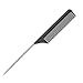 Rat Tail Combs Pin Tail Comb For Women Hair Styling Carbon Fiber And Heat Resistant Teasing Metal With Non-Skid Paddle Black