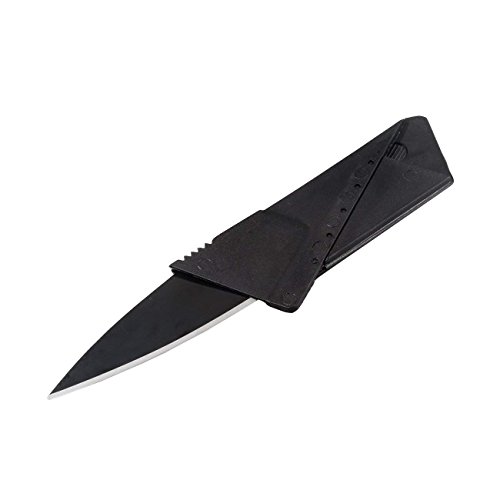 Garberiel 10 Pack Credit Card Knife Multifunction Folding Blade Knives, Black Stainless Steel Blade and Plastic Handle Mini Pocket Knife