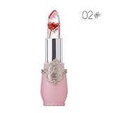 Flower Crystal Jelly Lipstick, Keepfit Beauty Bright Magic Temperature Change Color Lip Gloss for Women Girls Clearance Promotion (B)