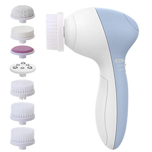 Facial Brush, PIXNOR [Newest 2020] 7 in 1 Electric Face Cleansing