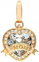 Mom Heart Charm Crystal