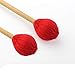 Yolyoo Medium Hard Yarn Head Keyboard Marimba Mallets with Maple Handles,Pack of 2 Blue (Red)
