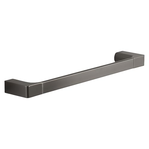 Gedy PIRENEI Bathroom Towel Rack, Wall Towel Rack, 35.1 x 6.6 x 2.6, Gun Metal, PVD Treatment, Brass