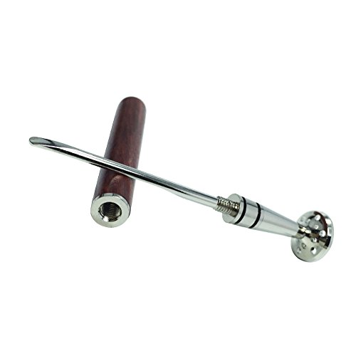 FULUSHOU 2 In 1 Club Type Tobacco Pipe Metal Pressure Bar Cleaning Tool Rosewood, Baseball Bar Type