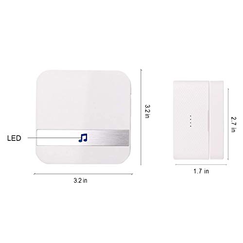 Wireless Door Open Chime, FullHouse Magnetic Door/Window Security Alarm Sensor and Plug-in Receiver (400FT Range, 5 Volume Levels and LED Indicators), Burglar Alert, Visitor Door Bell - Thumbnail 2