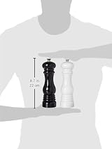 Le Creuset Classic Adjustable Salt Pepper Mill Set Black White 40g view 3