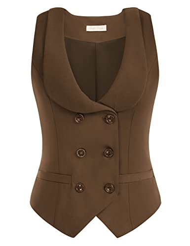 Belle Poque Womens Plus Size Waistcoat Vest Vintage