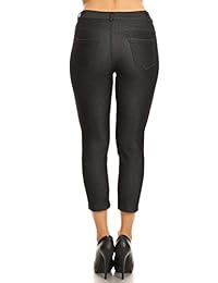 Leggings capri para dama, 5 bolsillos, ajustados, elásticos, con opciones de tamaño grande