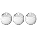 Mkono 4 Inch Wall Mounted Planter Round Ceramic Hanging Plant Holder Decorative Flower Display Vase Succulent Pots for Indoor Plants, Set of 3, White (Plants NOT Included)thumb 4