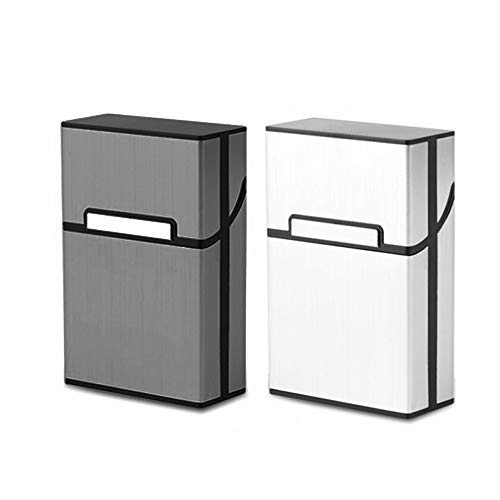 Lightweight Aluminium Cigarette Case (Gray + Silver)