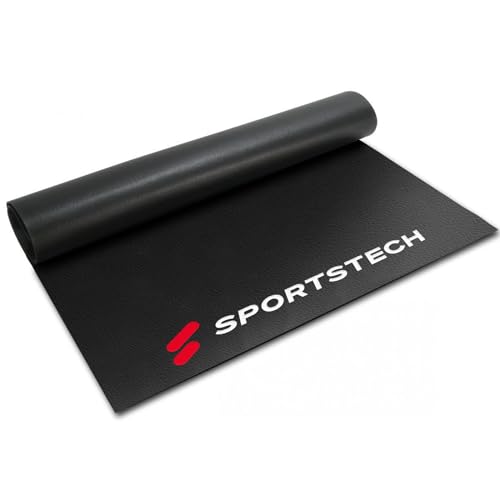 4-6 mm Bodenschutzmatte für Fitnessgeräte Heimtrainer –Sport Multifunktionsmatte, Fitnessmatte in schwarz für mehr Stabilität, schützt den Boden, Übun