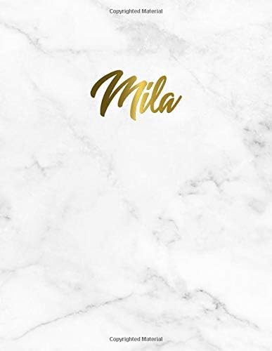 Mila: Cute Personal 2019-2020 Academic Planner with Weekly Views, Monthly & Yearly At A Glance, To Do’s, Notes, Vision Boards, Inspirational Quotes and More. Nifty Marble & Gold Organizer & Calendar.