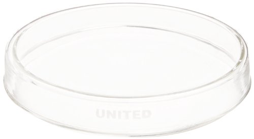 United Scientific G1100 Borosilicate Glass Petri Dish, Clear, 107mm Outside Diameter (Pack of 10)
