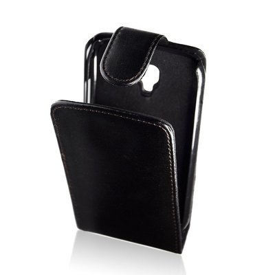 BLACK PREMIUM PU LEATHER CASE FOR SONY ERICSSON XPERIA X12 ARC / ARC S - VERTICAL FLIP CASE COVER POUCH