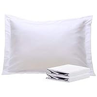 NTBAY 100% Brushed Microfiber Standard Pillow Shams Set of 2, Soft and Cozy, Wrinkle, Fade, Stain Resistant, Standard, White