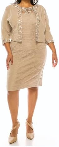 jessica london plus size women's 2-piece beaded jacket dress Jessica London Women's Plus Size 2-Piece Beaded Jacket Dress