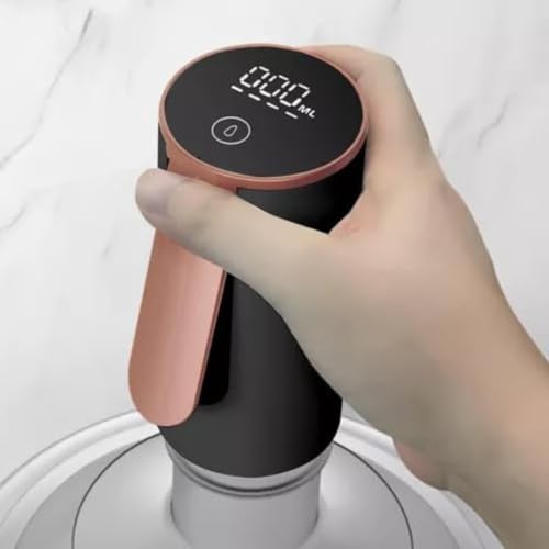 Bomba De Água Galão Recarregavel bebedouro Dispensador sugador puxador Automático Display Digital e Botão Smart Touch Linha Premium (Preto)