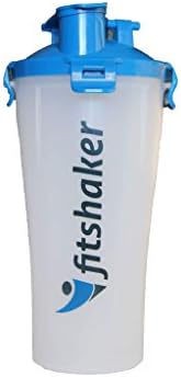 Fitshaker - Dual Threat Bottle , 28 Ounces Sky Blue Protein Shaker for Gym Fitness