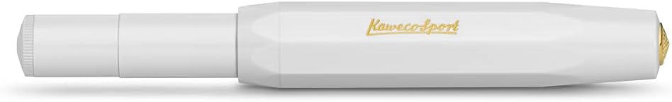 Kaweco CLASSIC SPORT Fountain Pen White with Gold-Plated Steel Nib and Iridium Tip for Ink Cartridges I Sport Fountain Pen 13 cm I Nib: M (Medium) - Image 3